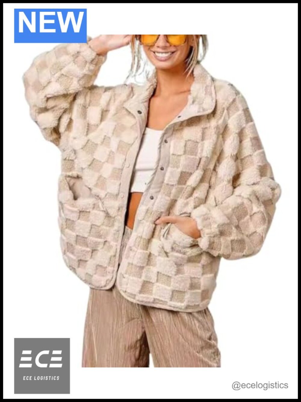 Fleece Jacket Fuzzy Oversized Sherpa Shacket Faux Fur Coat